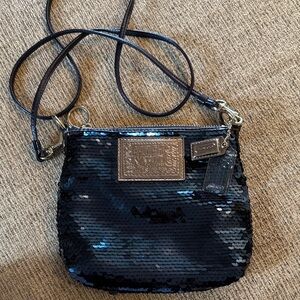 Sequin Blue Crossbody Bag